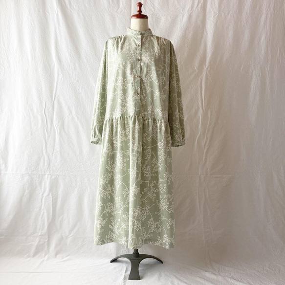 女士櫻花連衣裙（長袖）：115cm長（豆花：若內樓） 第7張的照片