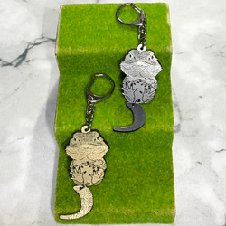 ジャクソンカメレオン カメレオン キーホルダー アクセサリー 爬虫類