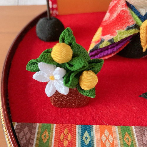 雛飾り　京ちりめん　おひなさま 豪華版おひなさま お雛様 ひな人形 ちりめん ひな祭り（台座•金屏風