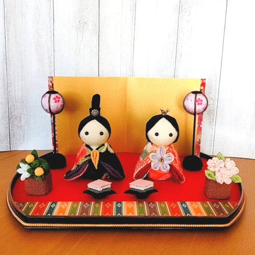 豪華版おひなさま お雛様 ひな人形 ちりめん ひな祭り(台座•金 豪華版おひなさま お雛様 ひな人形 ちりめん ひな祭り(台座•金