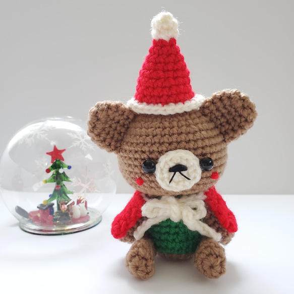 クリスマスくまさん あみぐるみ fu-rin 通販 15141838｜Creema(クリーマ)
