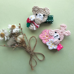 【しめ縄うさぎ】ベビーヘアクリップ ヘアゴム しめ縄うさぎ】ベビーヘアクリップ ヘアゴム