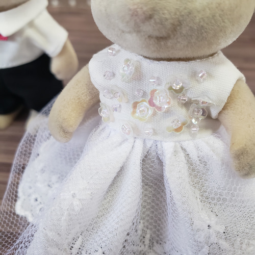 ハンドメイド シルバニアファミリー ペア大人服 ウェディング風 結婚式