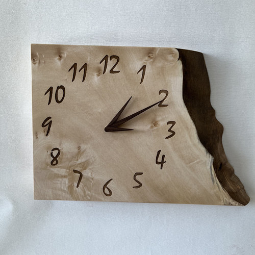 木の時計＜栃＞掛け時計toc-197 木製時計 掛け時計・置き時計 mukunoki