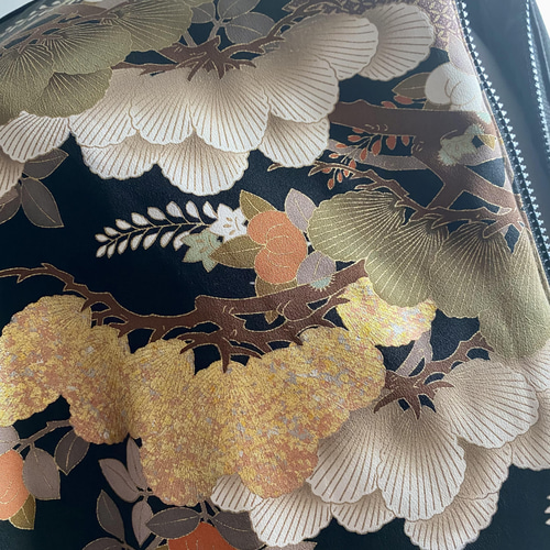着物リメイクスカジャン リバーシブル 振袖リメイク 牡丹の花
