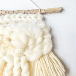 [獨一無二的物品] 浮木編織掛毯“牛奶色掛毯。 n&#39;』 第3張的照片