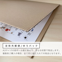 【お風呂ポスター＊九九表】A3サイズ かけざん表 掛け算九九表 防水ポスター 耐水ポスター　角丸加工 7枚目の画像