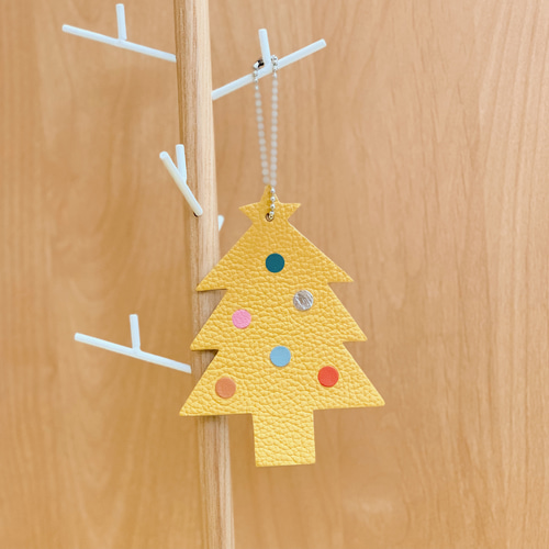 キイロツリー]クリスマスレザーツリーキーホルダー⭐︎ その他雑貨