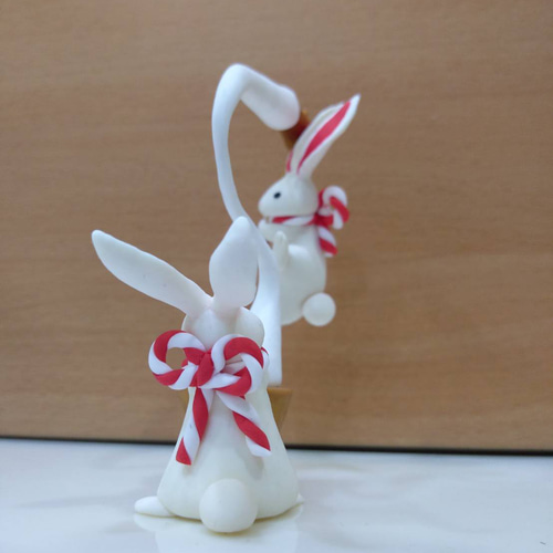 仲良し兎の餅つき 鏡餅 じゅぴたん 通販 15142539｜Creema(クリーマ)