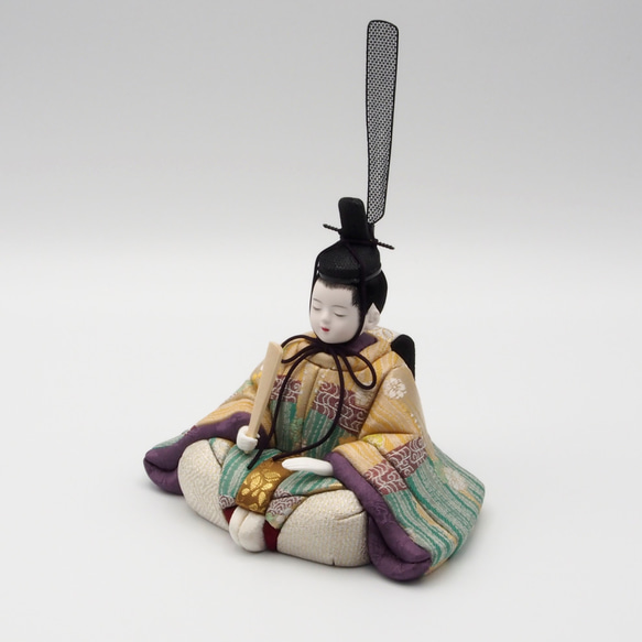 木目込ひな人形(S-59)金紫×ピンクエンジ 6枚目の画像