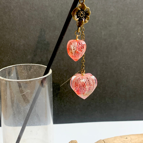鬼灯レジンの帯飾り《青緑》 その他アクセサリー twinkle_resin