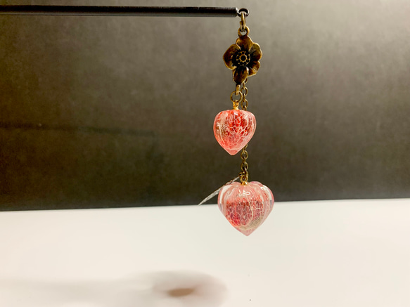 （仮価格にしてあります）鬼灯レジンのかんざし 2枚目の画像