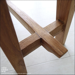 オールドチーク無垢材ベンチ UF10 長椅子 古材家具 一枚板 総無垢 ナチュラル 椅子 イス チェア シンプル 木製 6枚目の画像