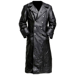 羊革ドイツ風ロングコートメンズ Sheep Leather German Style Long Coat for Men 1枚目の画像