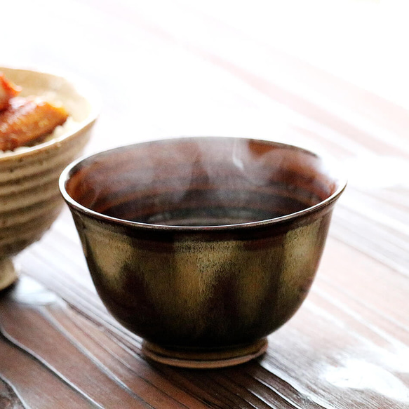 高取燒 高取燒 Ame 釉碗 Ame Motonaga Touen 陶器茶碗 第3張的照片