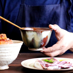 高取燒 高取燒 Ame 釉碗 Ame Motonaga Touen 陶器茶碗 第5張的照片