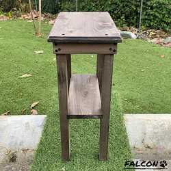 [工房FALCON] ひのきのサイドテーブル　ウォルナットカラーver. 3枚目の画像