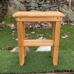 [工房FALCON] ひのきのサイドテーブル　オークカラーver. 2枚目の画像