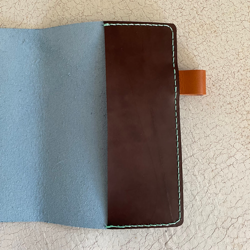 本革【ほぼ日手帳カバー・オリジナル用(A6)／ターコイズブルー】レザー
