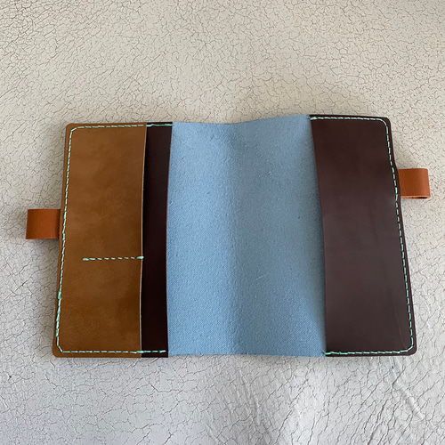 本革【ほぼ日手帳カバー・オリジナル用(A6)／ターコイズブルー】レザー  