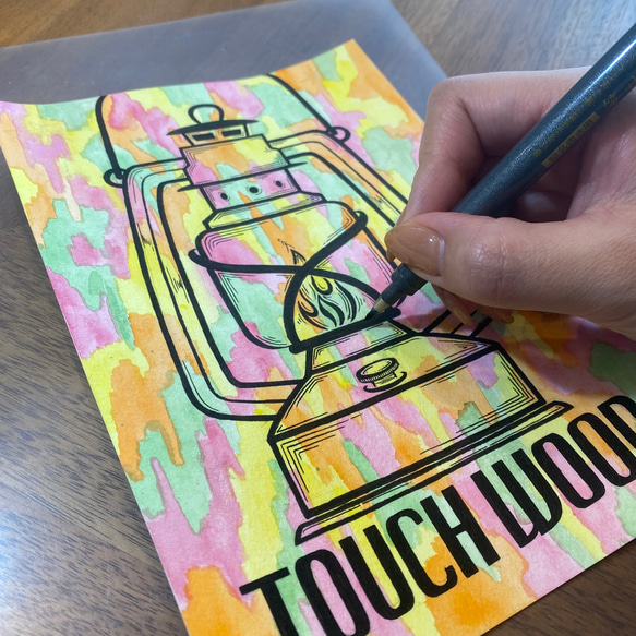 【TOUCH WOOD】CAMP ART ランタン A5 　キャンプ アート 5枚目の画像