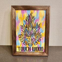 【TOUCH WOOD】CAMP ART 焚火 A5 　キャンプ アート 2枚目の画像