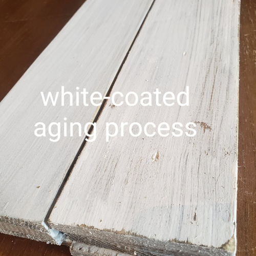ホワイト」カラーエイジング加工板 20枚 パレット古材 古材ブロック