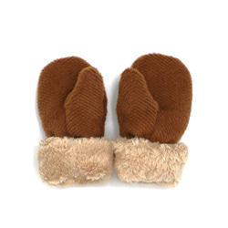 BABY/KIDS Organic Cotton Fur Mittens オーガニックコットンファー ミトン 手袋 2枚目の画像