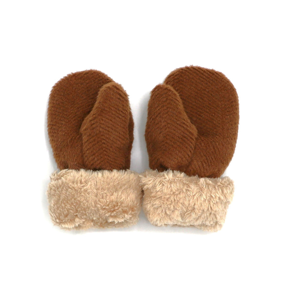 BABY/KIDS Organic Cotton Fur Mittens オーガニックコットンファー ミトン 手袋 2枚目の画像