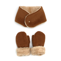 BABY/KIDS Organic Cotton Fur Mittens オーガニックコットンファー ミトン 手袋 3枚目の画像