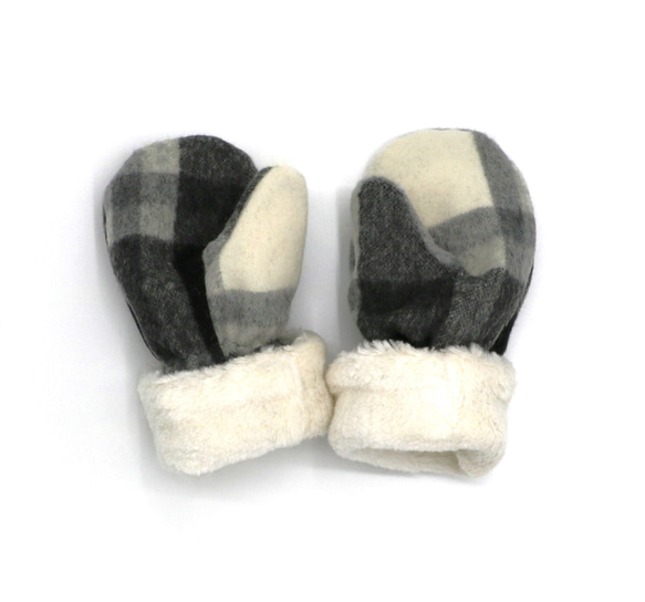 【再販】BABY/KIDS Organic Cotton Fur Mittens オーガニックコットンファーミトン 手袋 2枚目の画像