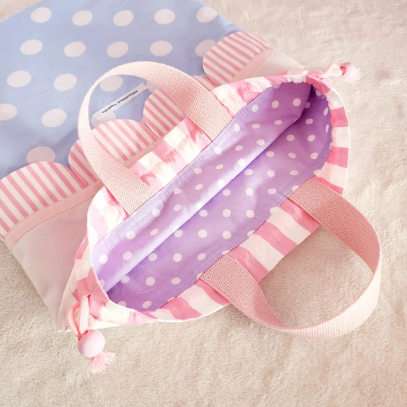 淡色扇貝健身服包，淡藍色，可調整大小 第4張的照片