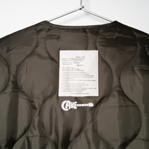 レコードロゴの音楽系モッズコートセット【オリーブドラブ】ライナー