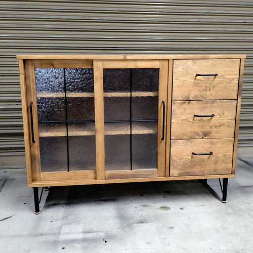 カスタム自由】サイドボード リビングボード 引き戸 1100