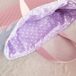 絎縫扇形課包淡藍色 第3張的照片