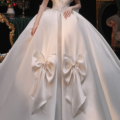 高品質！高級ウェディングドレスオーダーメイド 手縫いスパンコール