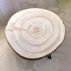 花台・中　丸太桐材　インテリア雑貨　観葉植物　テーブル　小物置き　机　 3枚目の画像