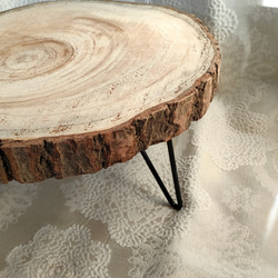 花台・大　丸太桐材　インテリア雑貨　観葉植物　テーブル　小物置き　机　 5枚目の画像