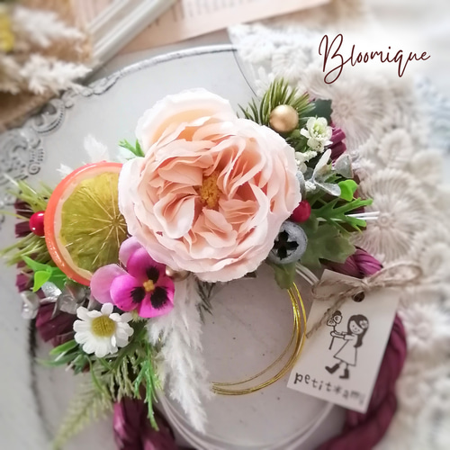 23♡2026.お正月リース.しめ縄リース.お正月飾り.しめ縄飾り.薔薇