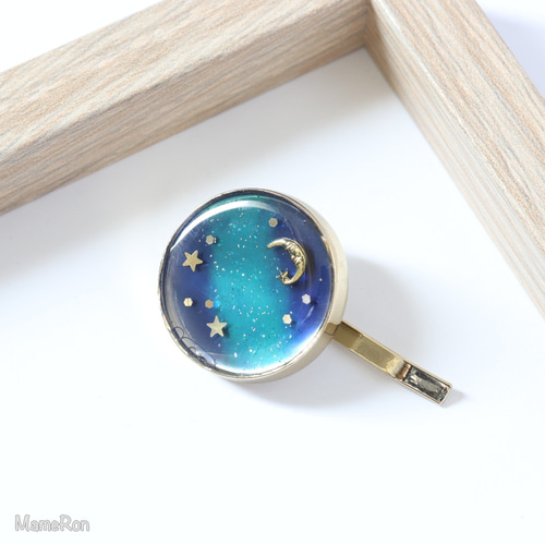 ポニーフック/レジン/宇宙/月/星 ポニーフック・ヘアカフス