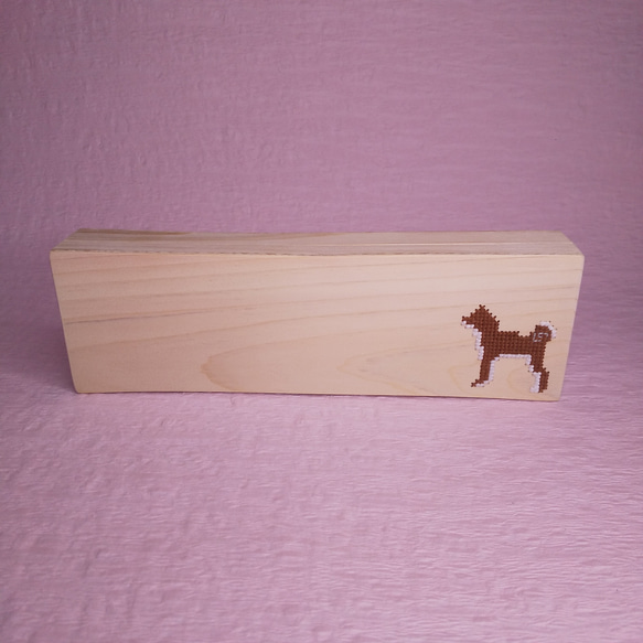 木刺繍 筆箱 柴犬 8枚目の画像
