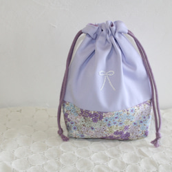 入園入学6点セット ピンク花柄3 リボン刺繍 さくらんぼ