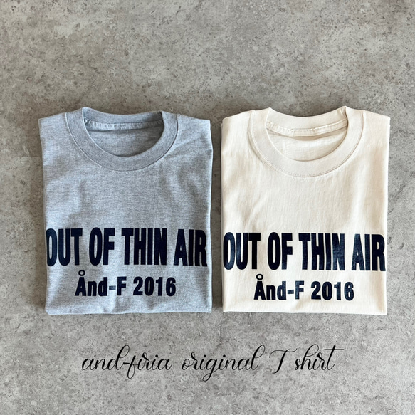 シンプルで合わせやすい♪大人のロゴTシャツ「out of thin air」 10枚目の画像