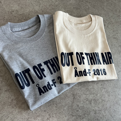 人気色♪シンプルで合わせやすい♪大人のロゴTシャツ「out of thin air」 4枚目の画像