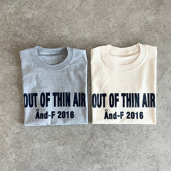 人気色♪シンプルで合わせやすい♪大人のロゴTシャツ「out of thin air」 1枚目の画像