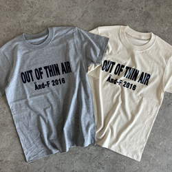 人気色♪シンプルで合わせやすい♪大人のロゴTシャツ「out of thin air」 7枚目の画像