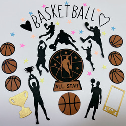 アルバム飾り　クラフトパンチ　バスケットボール　即購入可能( ＾∀＾) クラフトパンチ バスケ アルバム飾り 卒団 卒部 色紙飾り