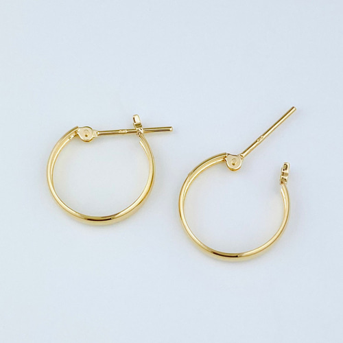 K18 18金 フープピアス 2×13mm 新品ペア【日本製 本物K18刻印 K18 18金 フープピアス 2×13mm 新品ペア【日本製 本物K18刻印