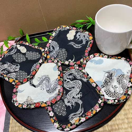 龍柄布製コースターセット コースター Only-わん🐾 通販
