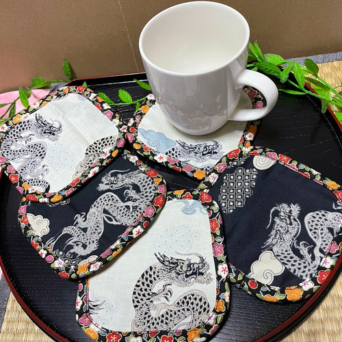 龍柄布製コースターセット コースター Only-わん🐾 通販